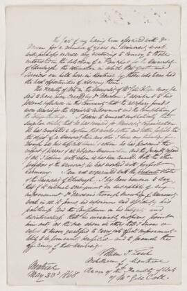 Testimonial, 23 May 1868