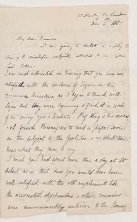 Letter, 6 December 1865