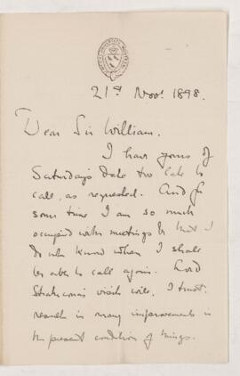 Letter, 21 November 1898