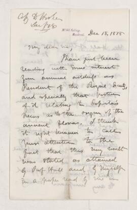 Letter, 18 December 1878