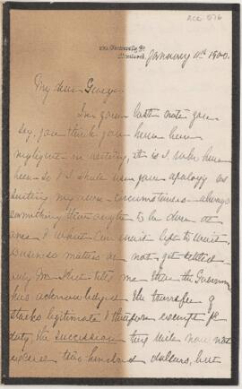 Letter, 11 January 1900
