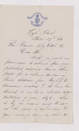 Letter, 29 September 1881