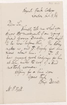 Letter, 8 October 1869