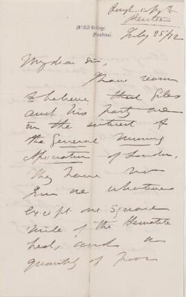 Letter, 25 July 1872