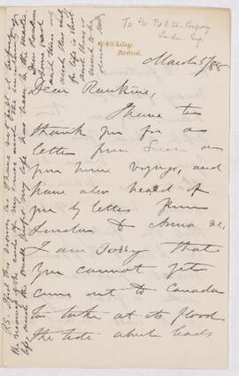 Letter, 5 March 1888