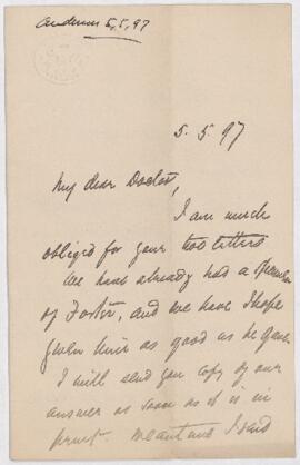Letter, 5 May 1897