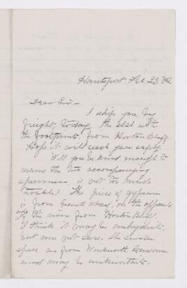 Letter, 23 February 1882