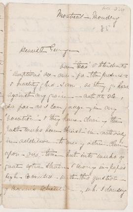 Letter, 1885