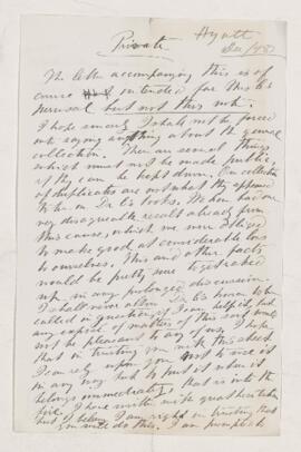 Letter,  December 1878