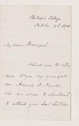 Letter, 2 October 1876