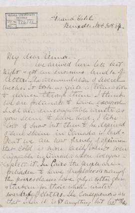 Letter, 30 March 1884