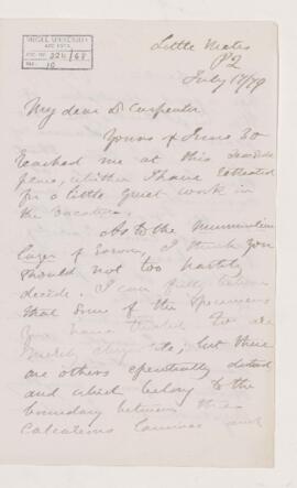 Letter, 17 July 1879