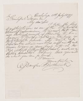 Letter, 18 July 1877
