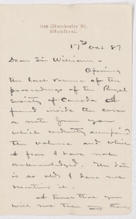 Letter, 17 October 1887