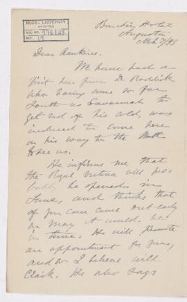 Letter, 7 March 1893
