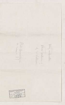 Letter, 25 April 1899