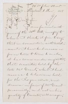 Letter, 1 November 1888