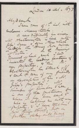 Letter, 16 October 1873