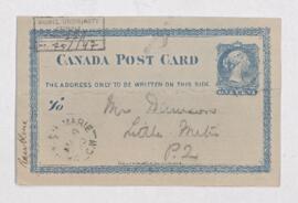 Postcard, 9 August 1880