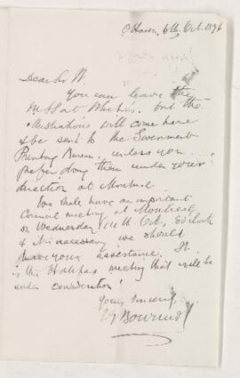 Letter, 6 October 1896