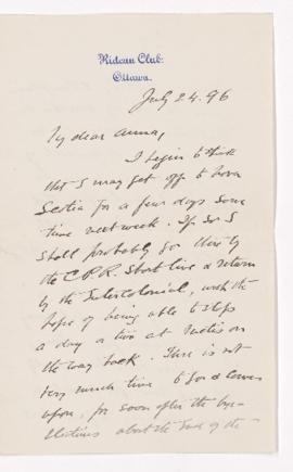 Letter, 24 July 1896