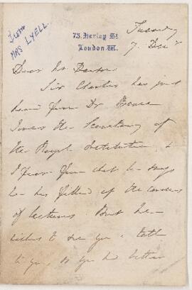 Letter, 7 December