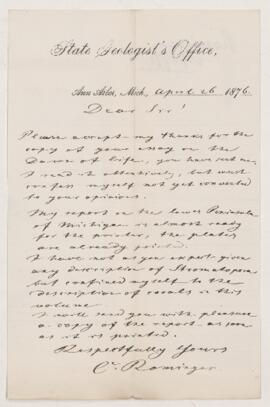 Letter, 26 April 1876