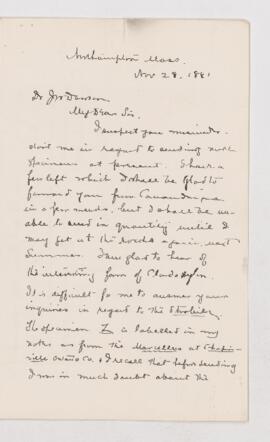 Letter, 28 November 1881