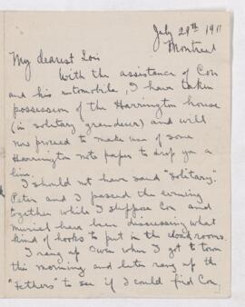 Letter, 29 July 1911