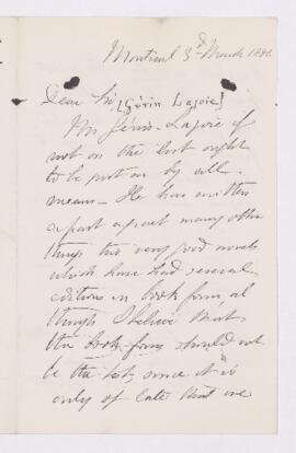 Letter, 3 March 1882