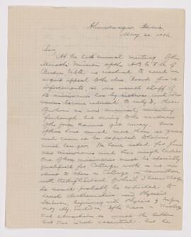 Letter, 20 May 1886