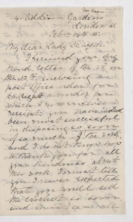 Letter, 14 October 1885