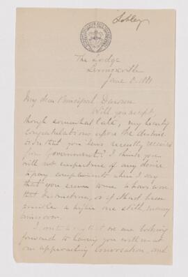 Letter, 8 June 1881