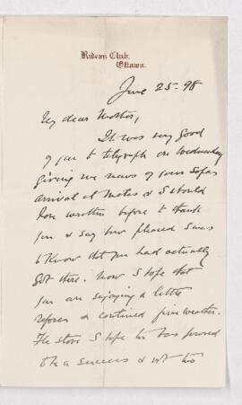 Letter, 25 June 1898