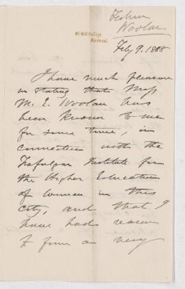 Letter, 9 February 1888