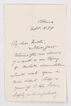 Letter, 14 September 1899