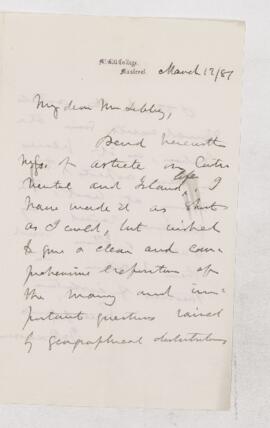 Letter, 12 March 1881