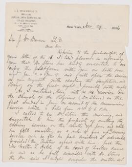 Letter, 29 November 1886