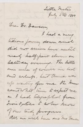 Letter, 5 July 1880