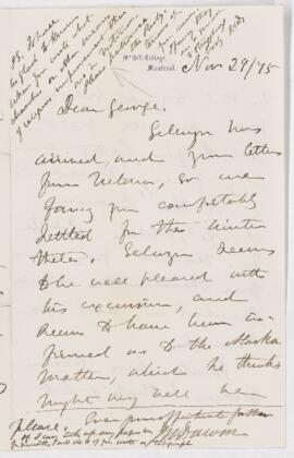 Letter, 29 November 1875
