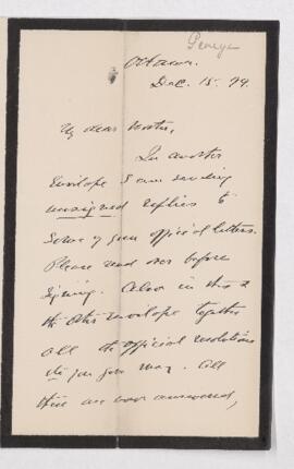 Letter, 15 December 1899