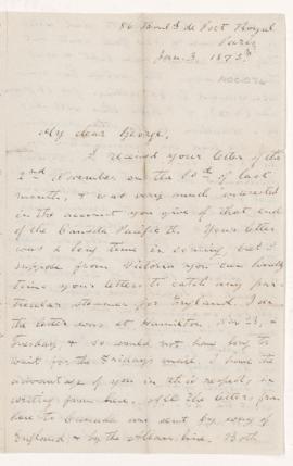 Letter, 3 January 1876