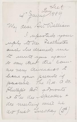 Letter, 4 January 1889