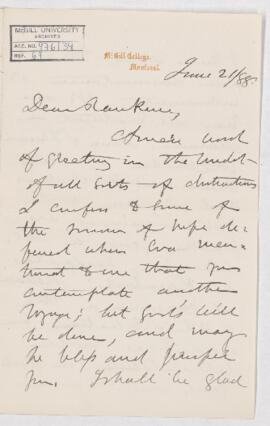 Letter, 21 June 1888