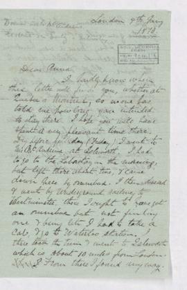Letter, 9 January 1870