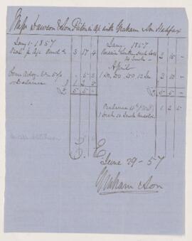 Account, 29 June 1857