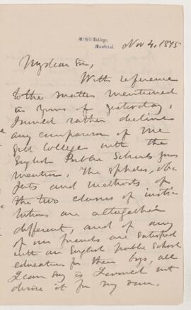 Letter, 4 November 1875
