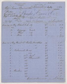 Account, 1 July 1857