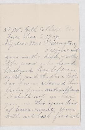 Letter, 3 December 1907
