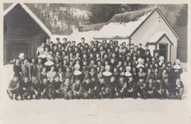 GROUP PORTRAIT: SCHOOL PHOTO AT GREENWOOD INTERNMENT CAMP